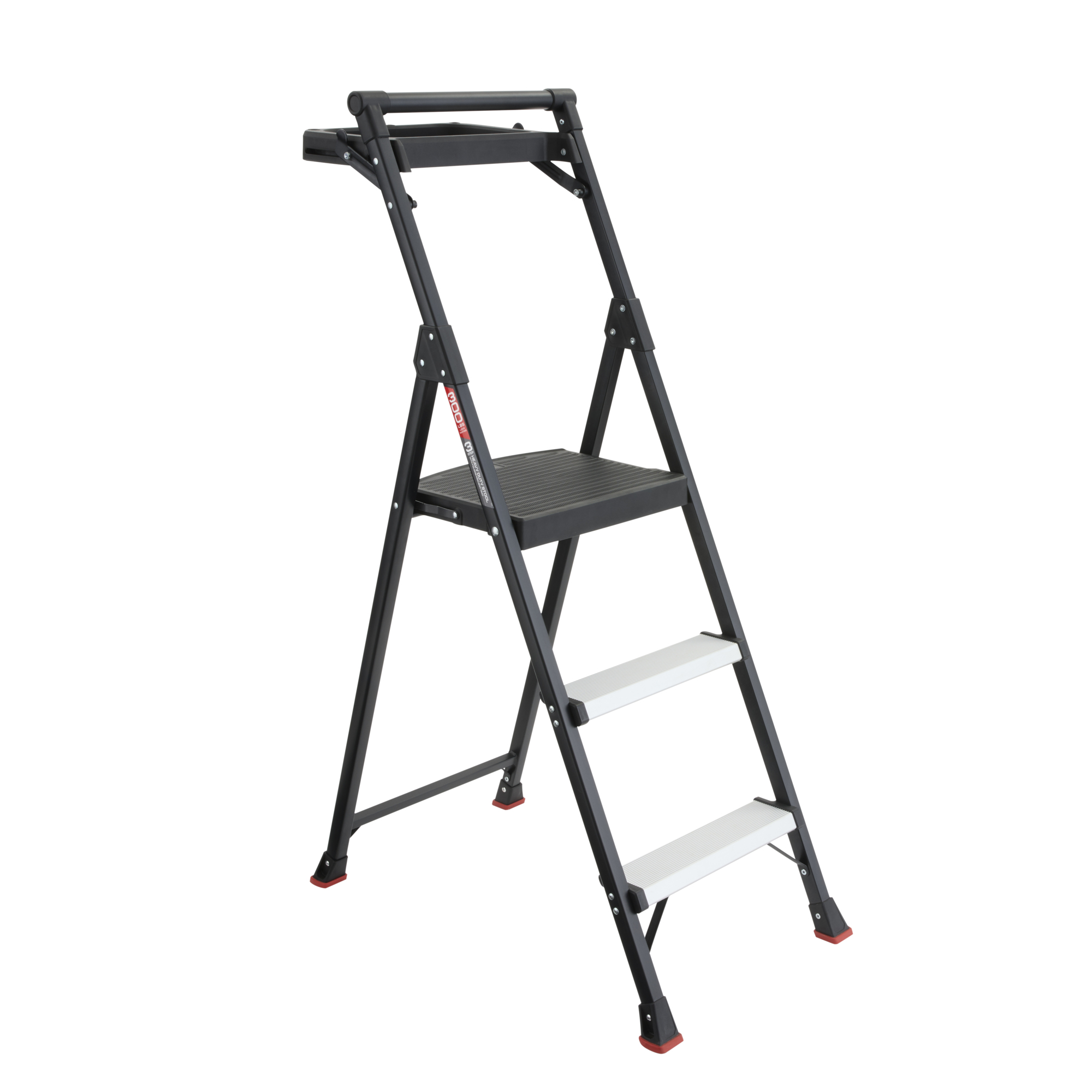 Lift Ladder 3-Step Heavy Duty Steel Stool w/ Project Tray